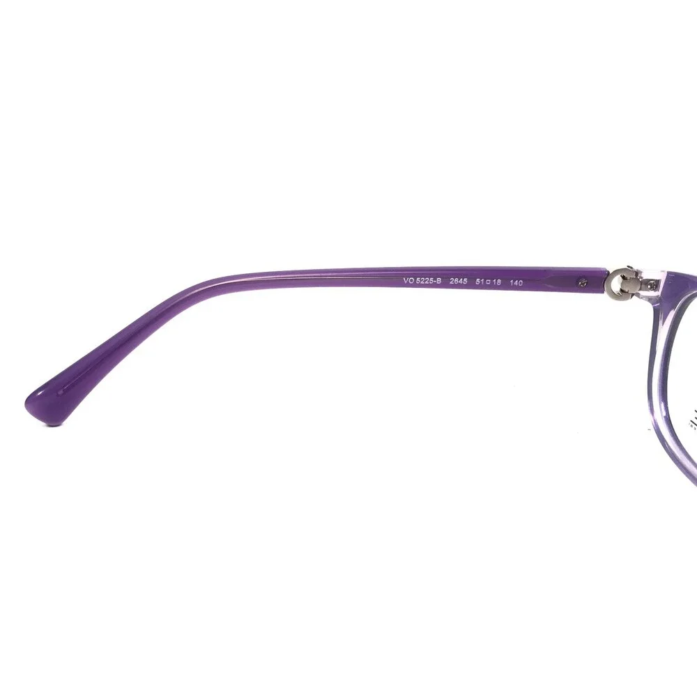 Vogue Eyeglasses Frames VO5225-B 2645 Clear Purple Cat Eye Silver 51-18-140
